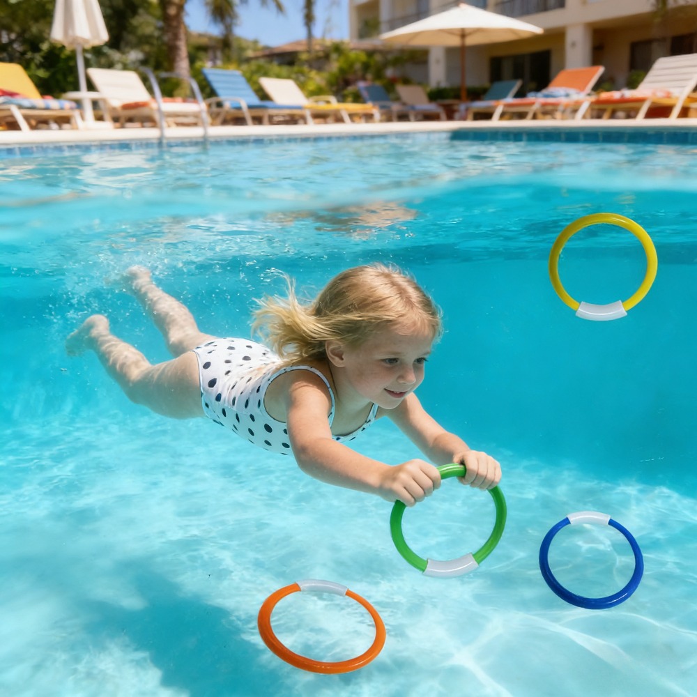 4 Colorful Diving Rings, For P - Aquatic Diving review and price