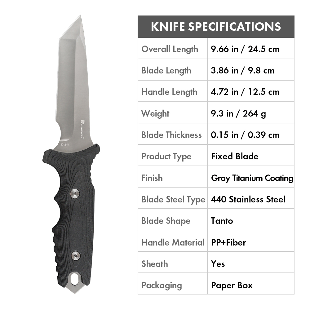 Survival Fixed Blade Knife EDC - Dive Knife Titanium review and price